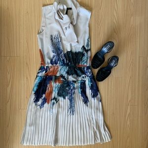 NWOT BCBGMAXAZRIA pleated mini dress